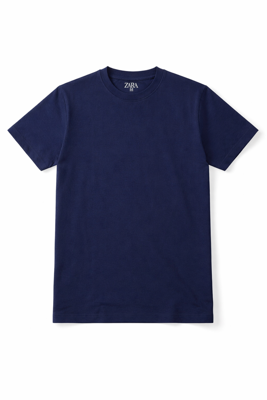 Classic Navy Blue Crew Neck T-Shirt