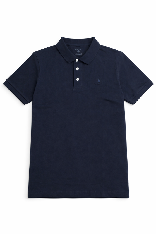 Men’s Classic Navy Blue Polo Shirt – Premium Soft Cotton Casual Wear