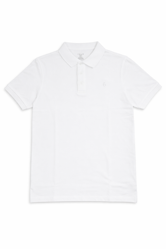 Men’s Classic White Polo Shirt – Premium Soft PK Fabric