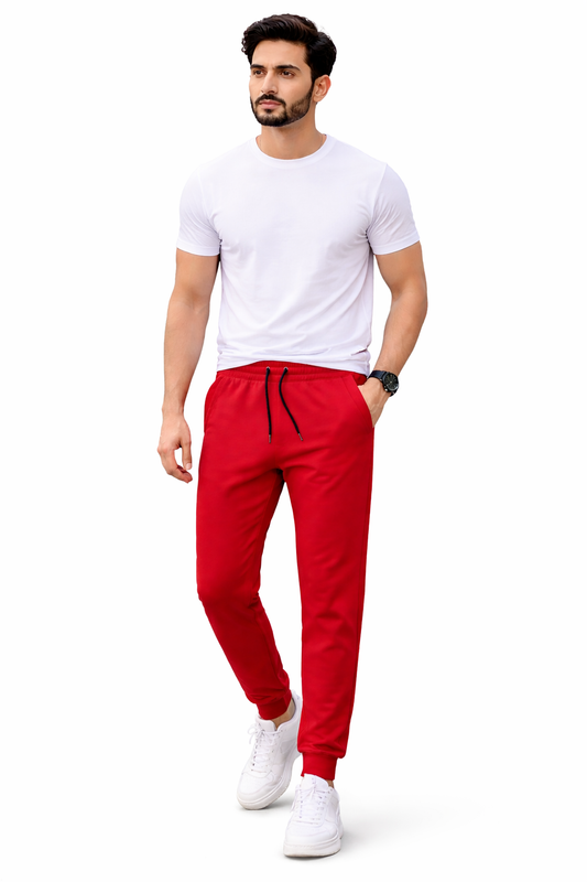 Premium Red Slim Fit soft cotton trouser for Men – Soft Cotton Casual Trousers