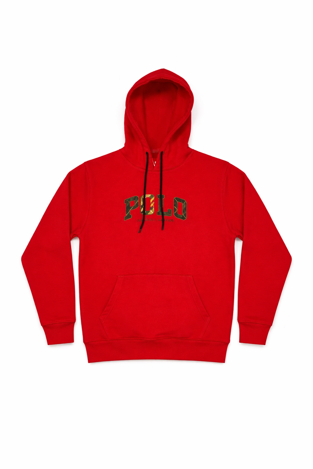 Premium Polo Maroon Hoodie with Stylish Print