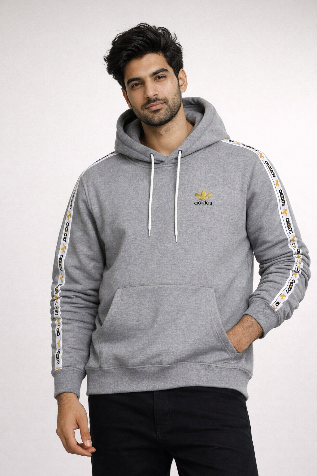 Premium Adidas Maroon Hoodie with Embroidery