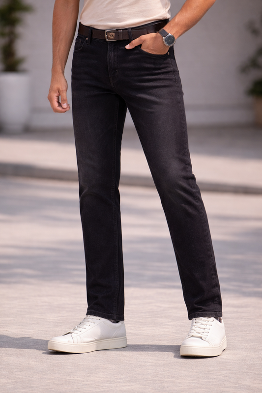 Men’s Black Slim Fit Jeans – Premium Denim