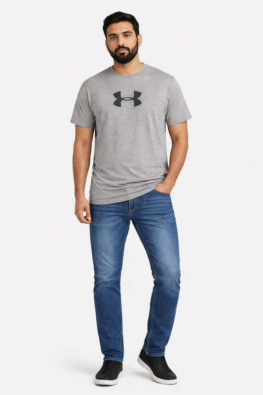 Men’s Premium Grey Crew Neck T-Shirt –  Everyday Wear