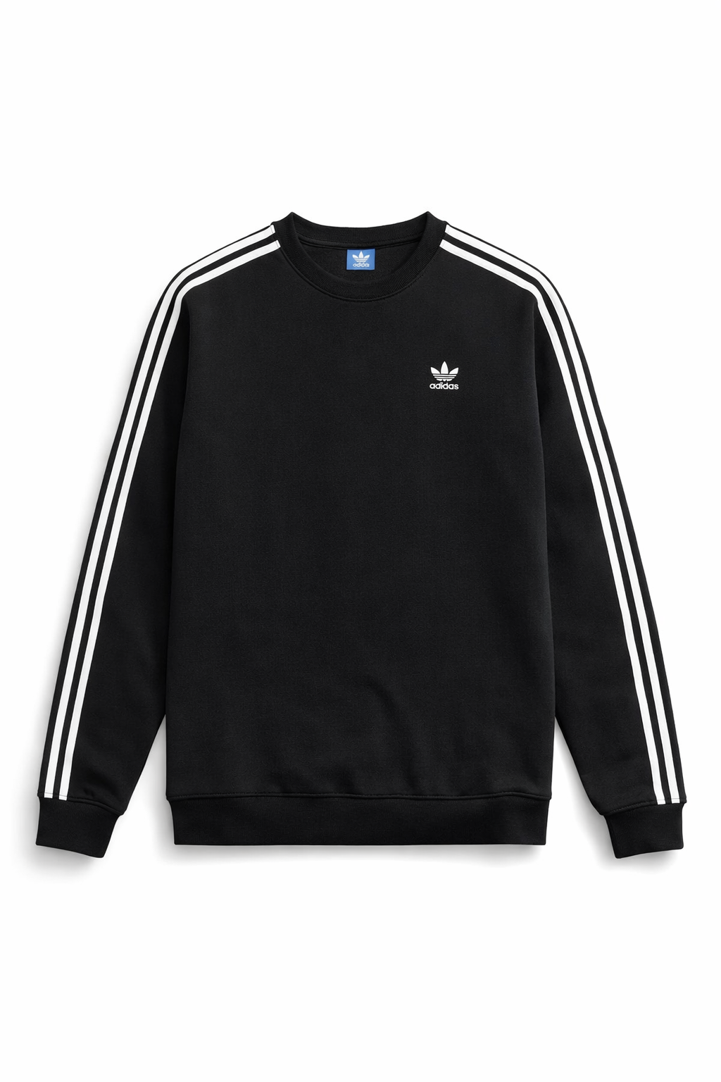 Men’s Black Stripe Sleeve Winter Sweatshirt