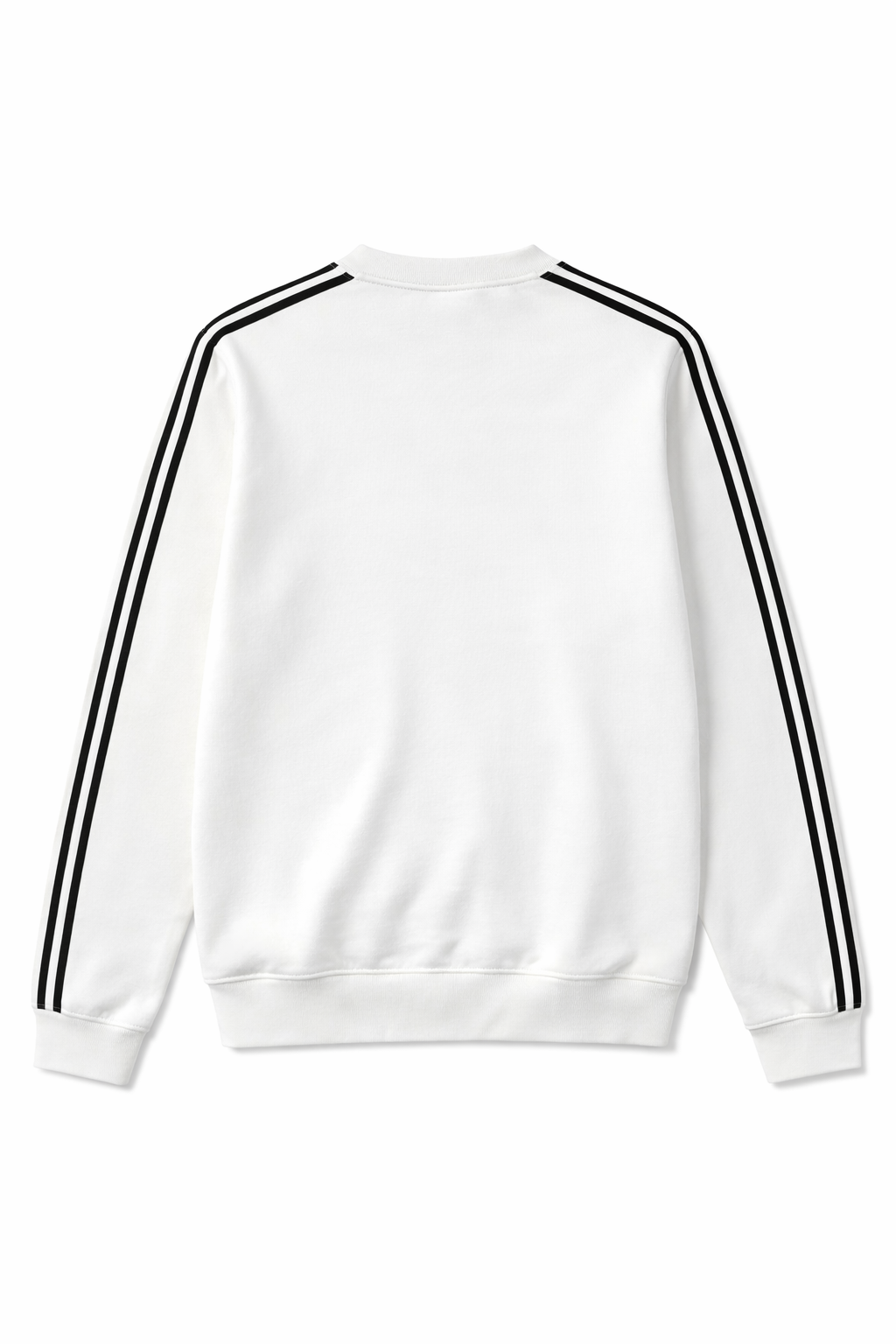 Men’s White Stripe Sleeve Winter Sweatshirt