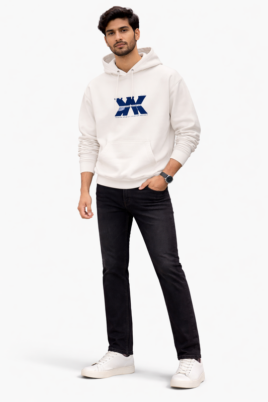 Men’s Premium White Pullover Hoodie – Soft  Winter Wear
