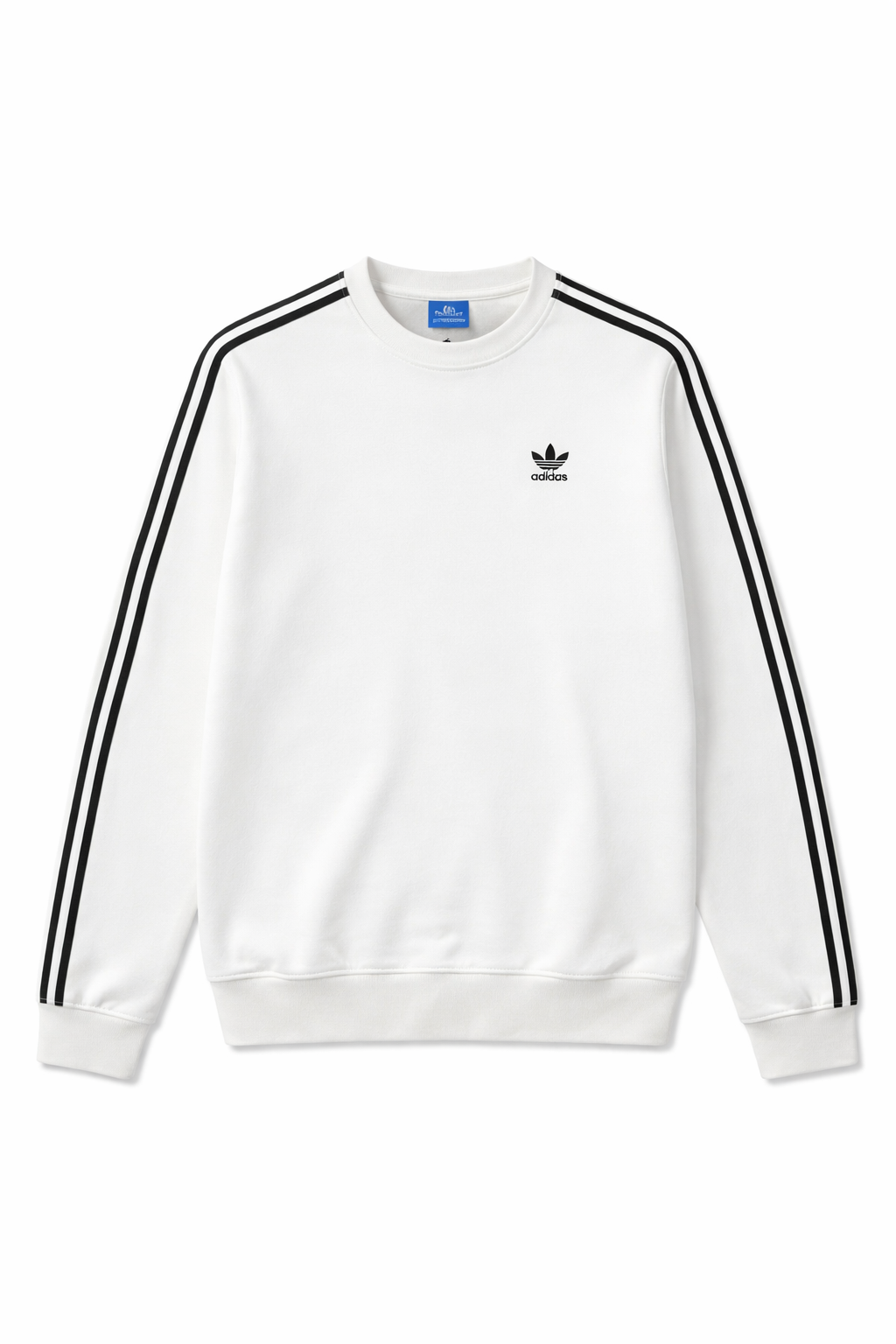 Men’s White Stripe Sleeve Winter Sweatshirt