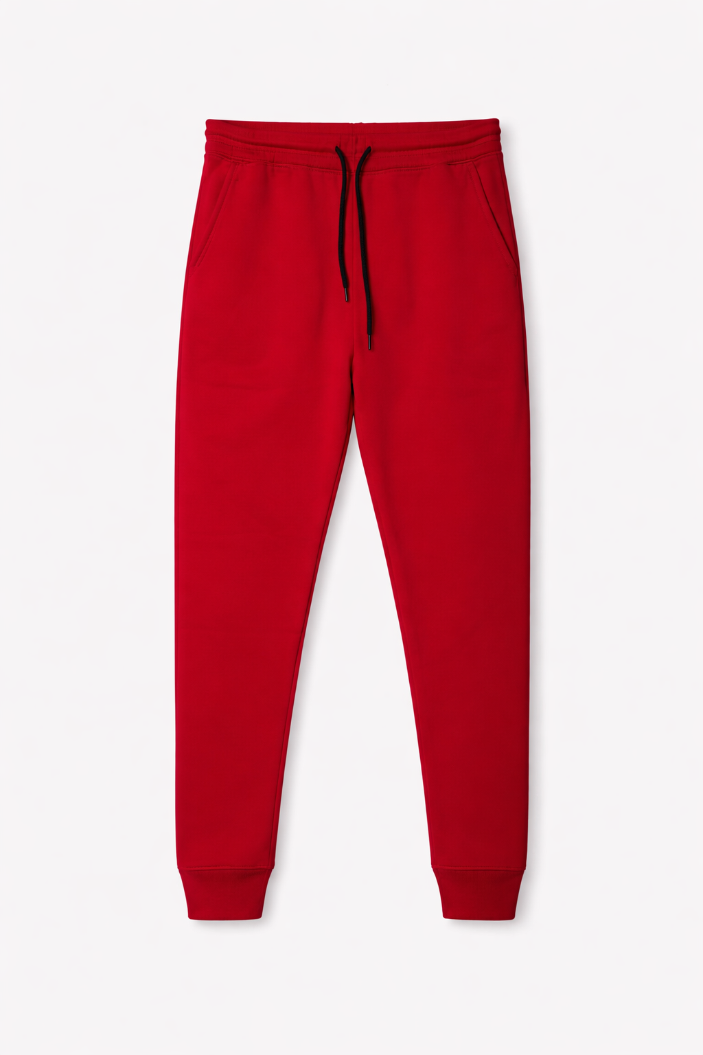 Men’s Red Slim-Fit Fleece Trouser