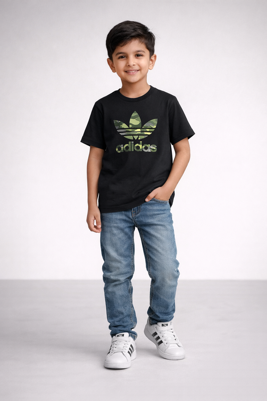 Black Camo Logo T-Shirt – Premium Streetwear Jersy Tee