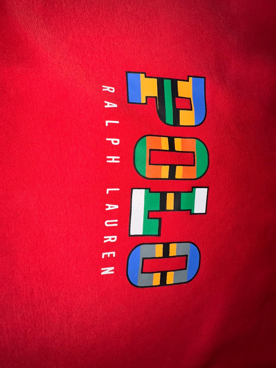 classic Polo Maroon Printed Hoodie for Winter