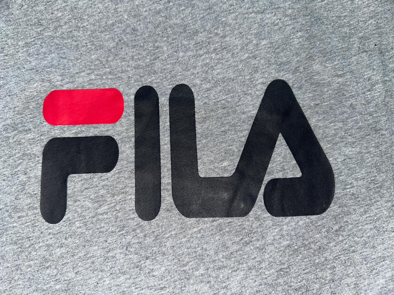 Men’s Classic FILSLogo T-Shirt – Grey | Slim Fit Cotton Casual Wear